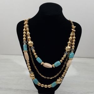 Tina Gil 3 layer Necklace Earring Set
